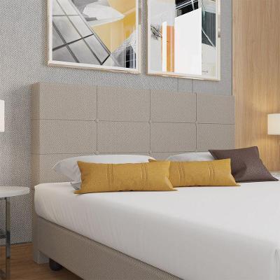 Cabeceira Estofada Casal King Size 195 Cm Terra Linho Skybox Bege