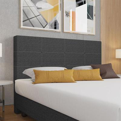 Cabeceira Estofada Casal Queen Size 160 Cm Terra Linho Skybox Preto