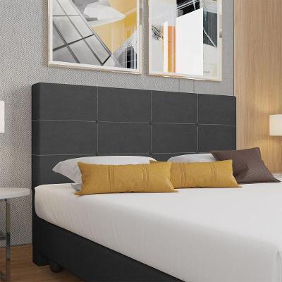 Cabeceira Estofada Casal King Size 195 Cm Terra Veludo Skybox Preto