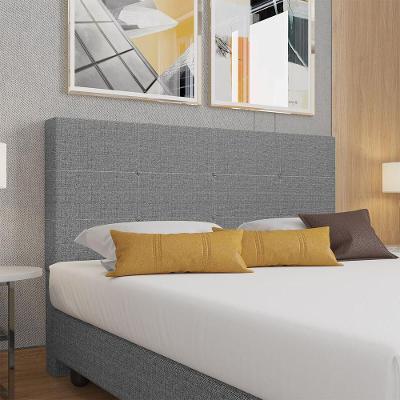 Cabeceira Estofada Casal Queen Size 160 Cm Terra Linho Skybox Cinza
