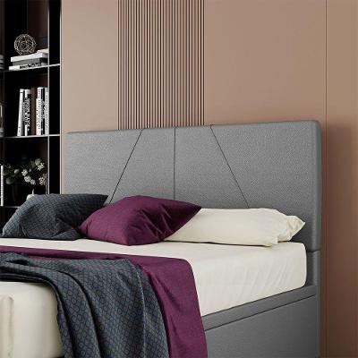 Cabeceira Estofada Casal 140 Cm Júpiter Corino Skybox Cinza