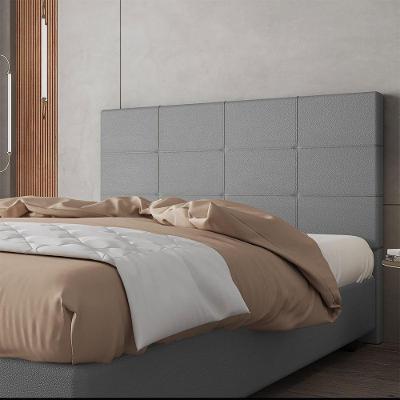 Cabeceira Estofada Casal King Size 195 Cm Marte Corino Skybox Cinza