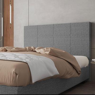 Cabeceira Estofada Casal King Size 195 Cm Marte Linho Skybox Cinza
