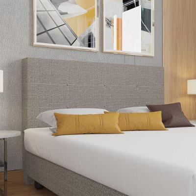Cabeceira Estofada Casal Queen Size 160 Cm Terra Linho Skybox Marrom
