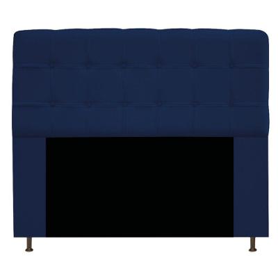 Cabeceira160Cm Queen Size Com Botonê Suede Azul Marinho