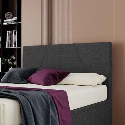 Cabeceira Estofada Casal King Size 195 Cm Júpiter Linho Skybox Preto