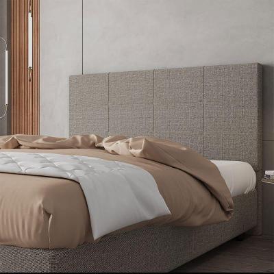 Cabeceira Estofada Casal King Size 195 Cm Marte Linho Skybox Marrom