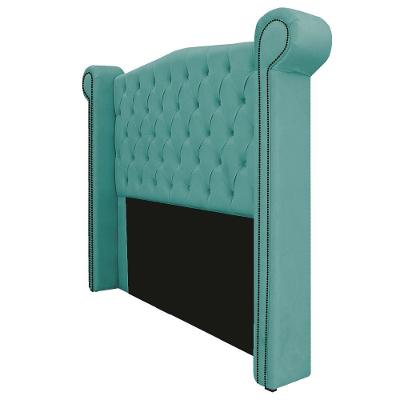 Cabeceira Veneza 195 Cm King Size Suede Azul Tiffany