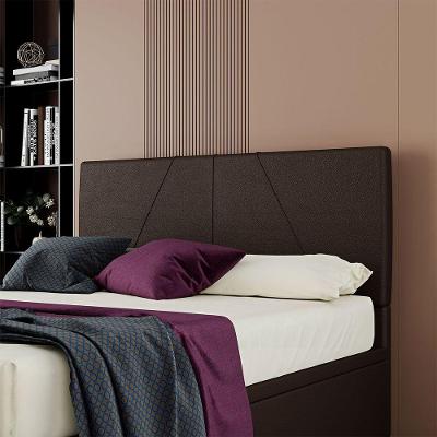 Cabeceira Estofada Casal 140 Cm Júpiter Corino Skybox Marrom