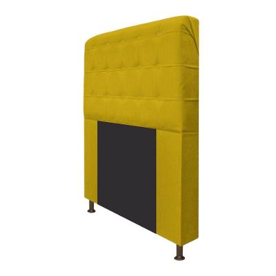 Cabeceira Dama 195 Cm King Size Com Botonê Suede Amarelo