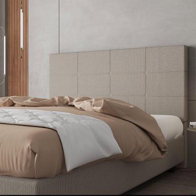 Cabeceira Estofada Casal Queen Size 160 Cm Marte Linho Skybox Bege