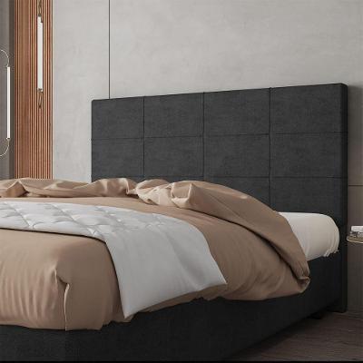 Cabeceira Estofada Casal King Size 195 Cm Marte Veludo Skybox Preto