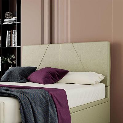 Cabeceira Estofada Casal 140 Cm Júpiter Corino Skybox Bege