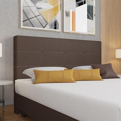 Cabeceira Estofada Casal Queen Size 160 Cm Terra Corino Skybox Marrom