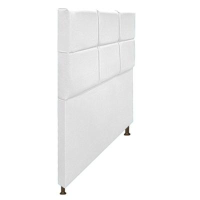 Cabeceira Damares 90 Cm Solteiro Com Botonê Suede Branco