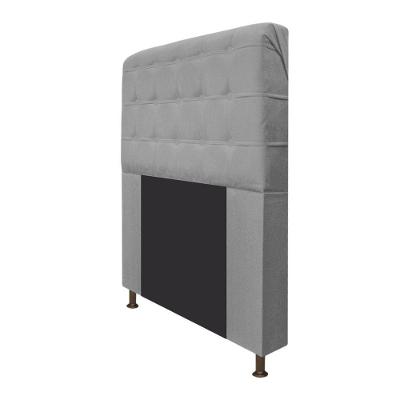 Cabeceira Dama 140 Cm Casal Com Botonê Suede Cinza