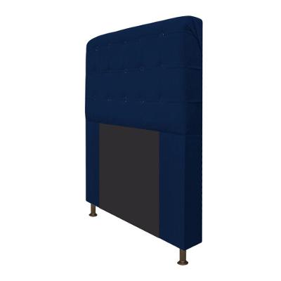 Cabeceira Dama 90 Cm Solteiro Com Botonê Suede Azul Marinho