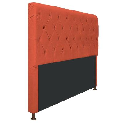 Cabeceira Cristal 140 Cm Casal Com Capitonê Suede Terracota