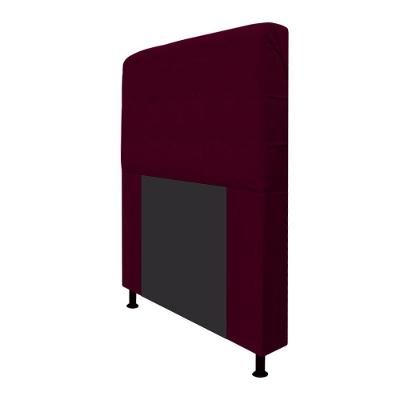 Cabeceira Dama 90 Cm Solteiro Com Botonê Suede Bordô