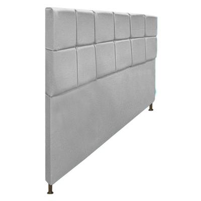 Cabeceira Damares 195 Cm King Size Com Botonê Suede Cinza