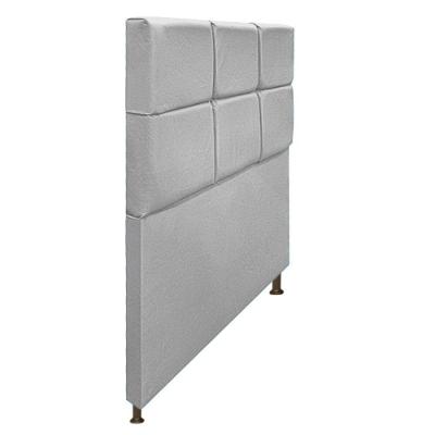 Cabeceira Damares 90 Cm Solteiro Com Botonê Suede Cinza