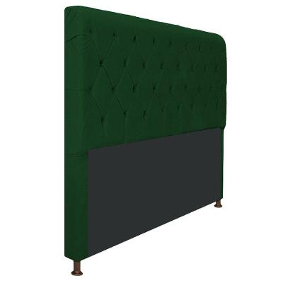 Cabeceira Cristal 140 Cm Casal Com Capitonê Suede Verde