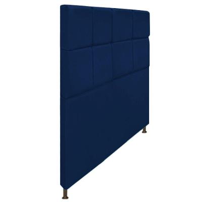 Cabeceira Damares 16Cm Queen Size Botonê Suede Azul Marinho