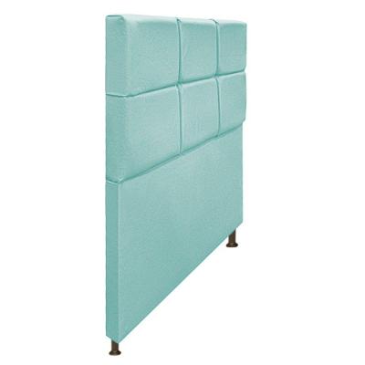 Cabeceira Damares 90Cm Solteiro C Botonê Suede Azul Tiffany
