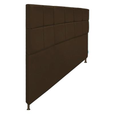 Cabeceira Damares 195 Cm King Size Com Botonê Suede Marrom