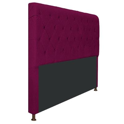 Cabeceira Cristal 140 Cm Casal Com Capitonê Suede Bordô