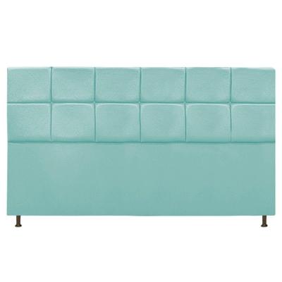 Cabeceira Damares 195 Cm King Size Com Botonê Suede Azul Tiffany