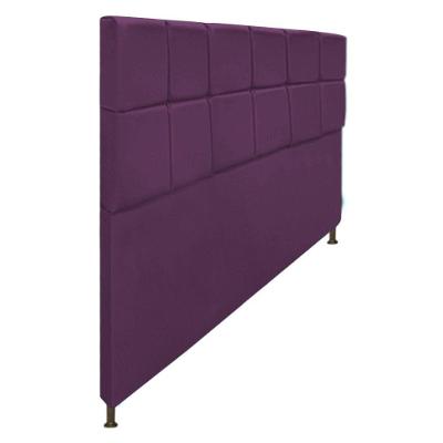 Cabeceira Damares 195 Cm King Size Com Botonê Suede Roxo