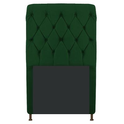 Cabeceira Cristal 100 Cm Solteiro Com Capitonê Suede Verde