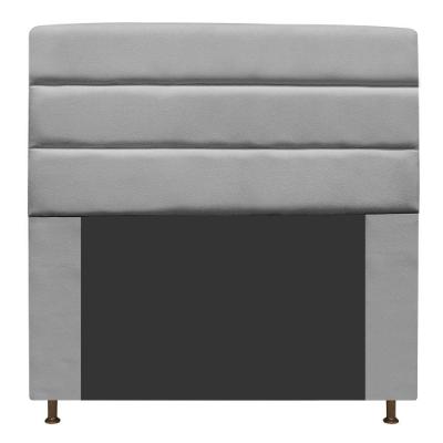 Cabeceira Turim 140 Cm Casal Suede Cinza