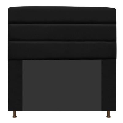 Cabeceira Turim 140 Cm Casal Suede Preto
