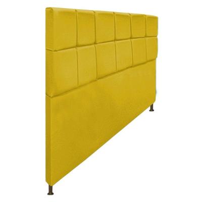 Cabeceira Damares 195 Cm King Size Com Botonê Suede Amarelo