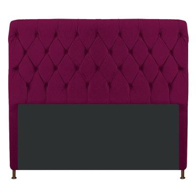 Cabeceira Cristal 160 Cm Queen Size Com Capitonê Suede Bordô