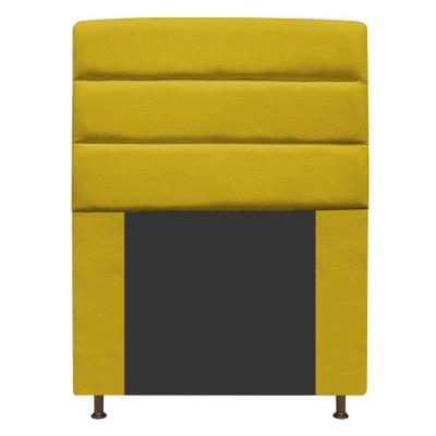Cabeceira Turim 90 Cm Solteiro Suede Amarelo