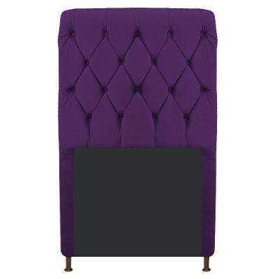 Cabeceira Cristal 100 Cm Solteiro Com Capitonê Suede Roxo