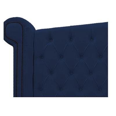 Cabeceira Veneza 195 Cm King Size Suede Azul Marinho