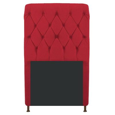 Cabeceira Cristal 100 Cm Solteiro C Capitonê Suede Vermelho