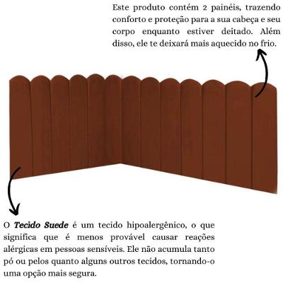 Cabeceira Painel Cama Solteiro Box Nuvem Suede Sandy 90 Cm :terracota