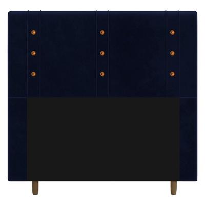 Cabeceira Cama Box Casal Queen Size Roma 160Cm Azul Marinho