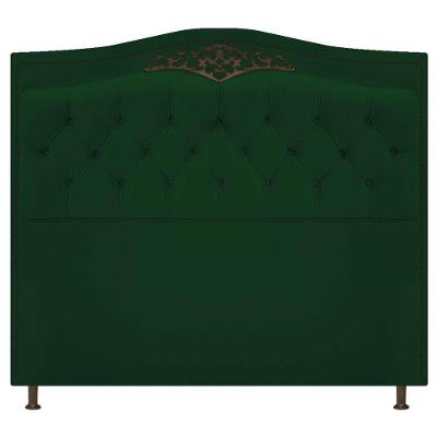 Kit Cabeceira Calçadeira Yasmim 160cm Suede Verde