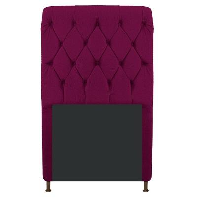 Cabeceira Cristal 100 Cm Solteiro Com Capitonê Suede Bordô