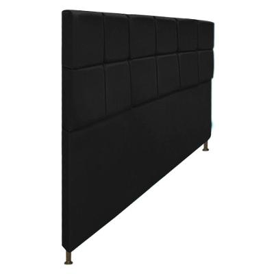Cabeceira Damares 195 Cm King Size Com Botonê Suede Preto