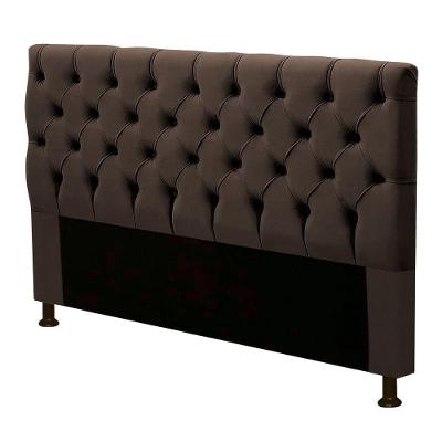 Cabeceira Cama Box Casal Cristal 140Cm Marrom Chocolate
