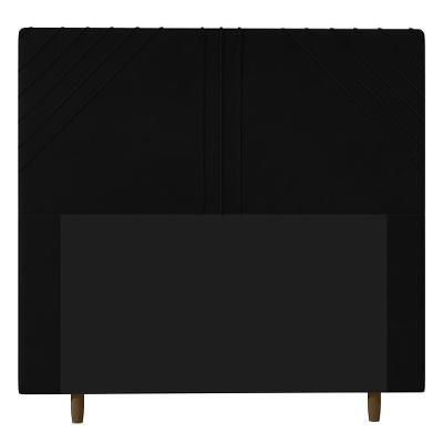Cabeceira Cama Box Casal Queen Size Lisboa 160Cm Preto