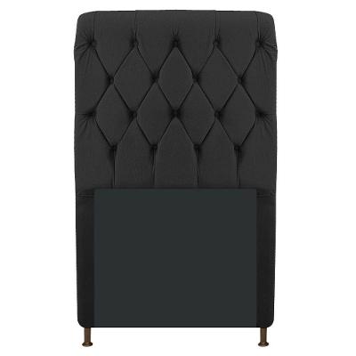 Cabeceira Cristal 90 Cm Solteiro Com Capitonê Suede Preto