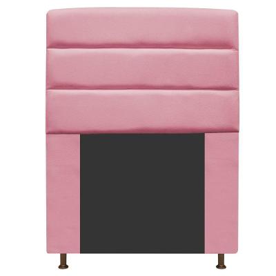 Cabeceira Turim 90 Cm Solteiro Suede Rosa Bebê